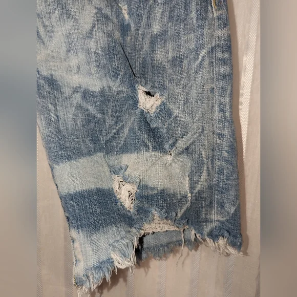 AMERICAN EAGLE OUTFITTERS Denim Shorts Bleached Distressed sz 29 - Picture 12 of 14